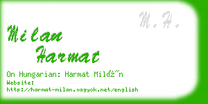 milan harmat business card